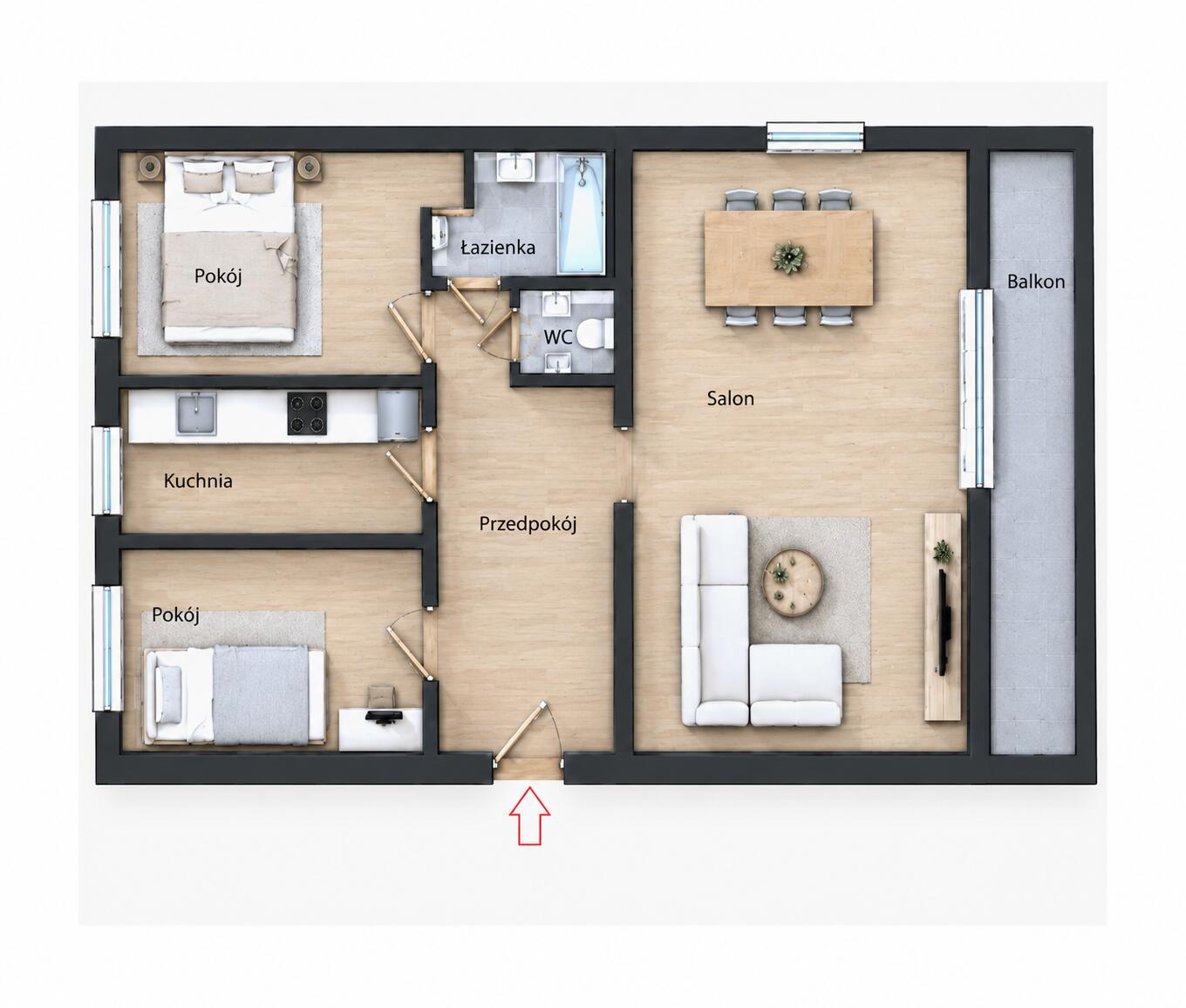 Toruń, Osiedle Młodych | 58 m² | 3 pokoje z potencjałem !