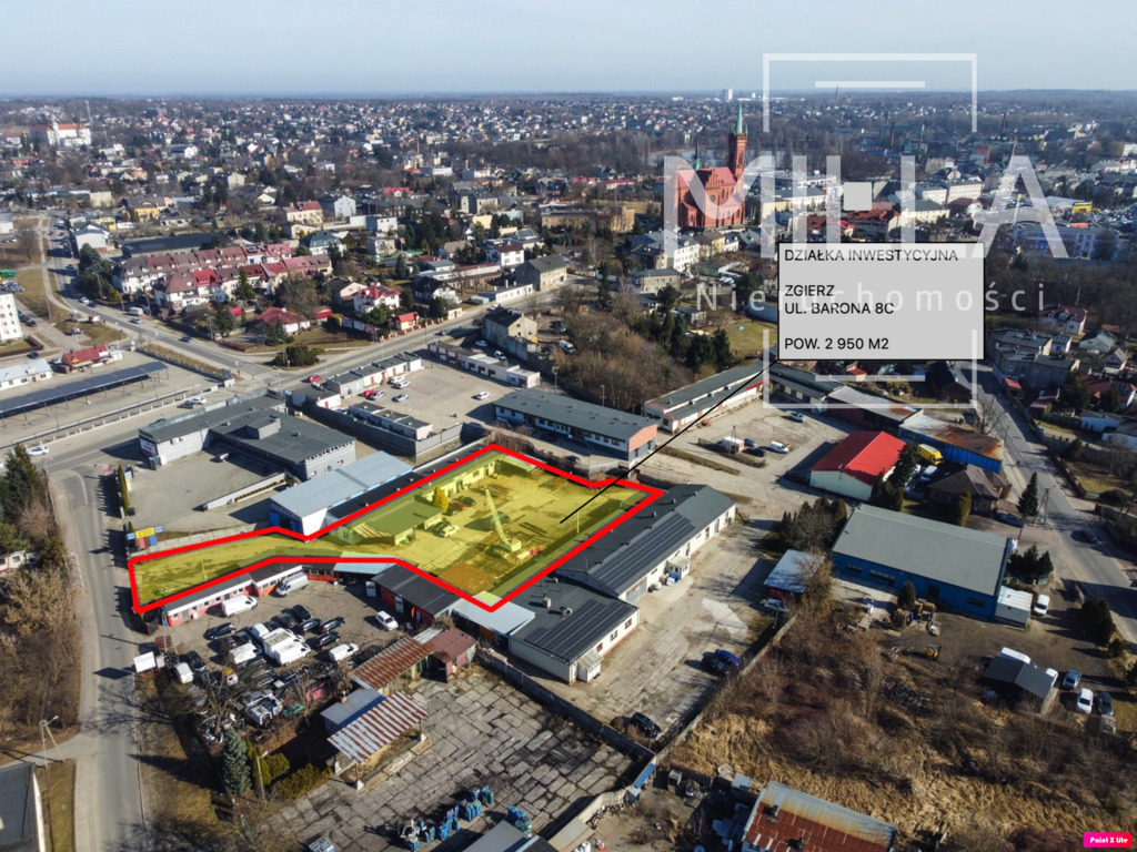 Działka inwestycyjno-usługowa w centrum Zgierza
